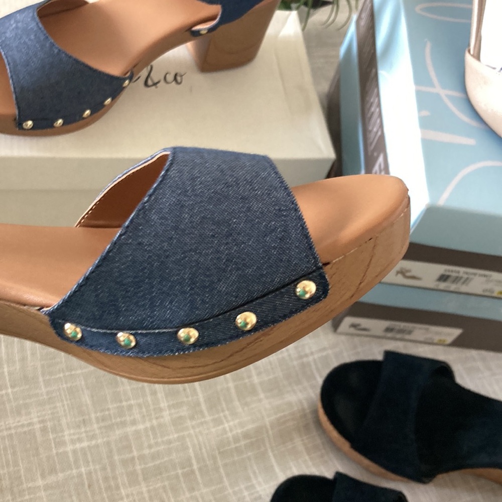 Platform heels NWT denim 10 - Picture 7 of 10